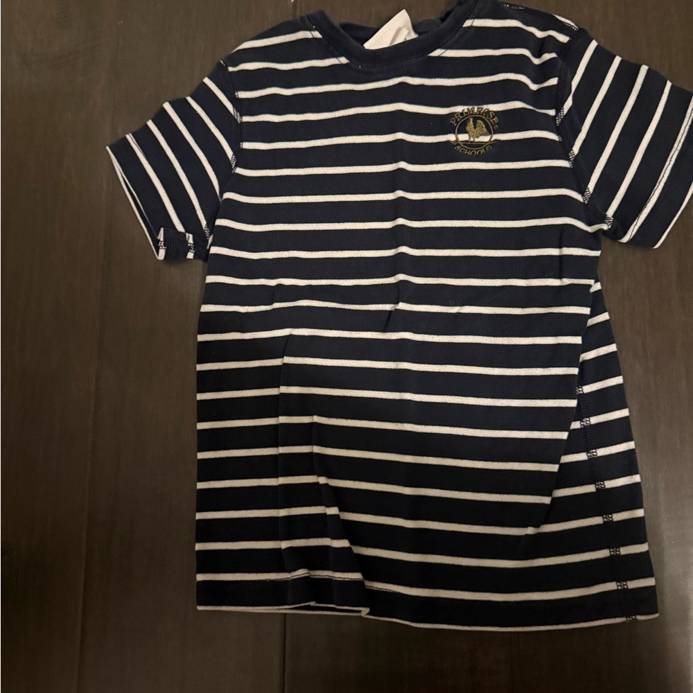 Primrose Navy Striped Kids Shirt Size XS